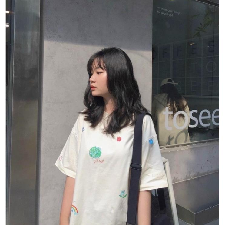 Áo thun tay lỡ Unisex LEVENTS LOVE màu KEM ❤️/Nam nữ unisex/Áo phông cổ tròn form rộng TAHAYA ❤️