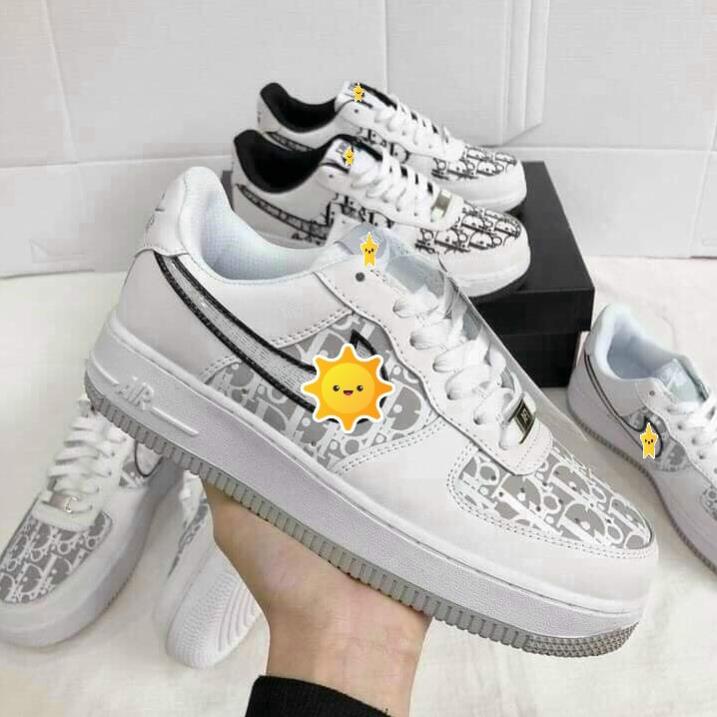 Giày thể thao AF1 Giày sneaker air  force 1 đế đen đế xám AF Hot trend FullBoxbill