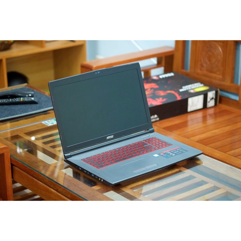 Máy tinh Gaming MSI GV72-7RD (Core I7-7700HQ 8CPU, DDR4 16GB, SSD 128GB + HDD 1TB, GTX 1050 4GB) FullBox, BH hãng | BigBuy360 - bigbuy360.vn