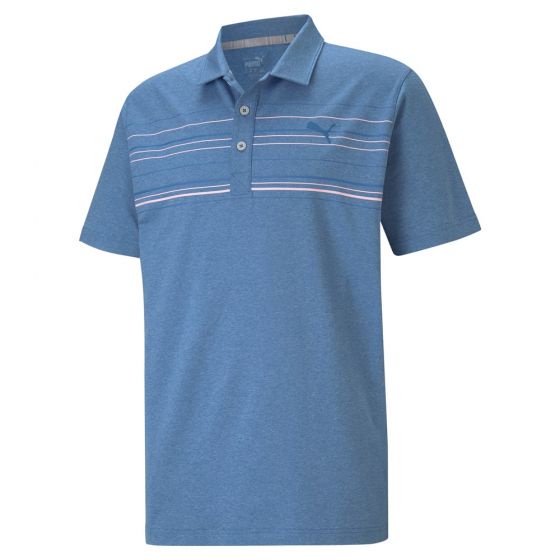 Áo polo Golf nam Puma MATTR Hazard Polo - Star Sapphire Heather - Pink- 59910503