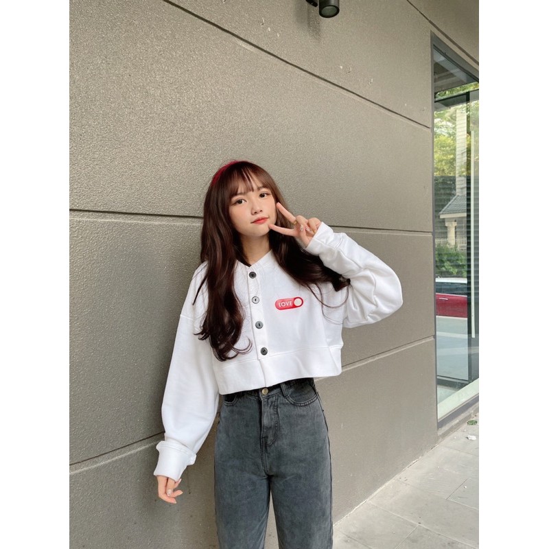 ÁO CARDIGAN CROPTOP LOVE | BigBuy360 - bigbuy360.vn