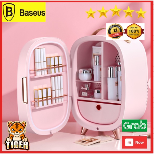 Tủ lạnh Mini Baseus 13 Lít 2 Chiều Lạnh & Nóng Chính Hãng chuyên để mỹ phẩm có gương trang điểm CRBXNS