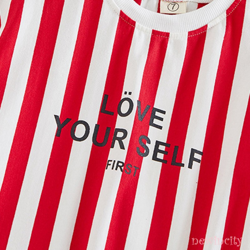 Đầm thời trang họa tiết sọc dọc xinh xắn dành cho bé gái