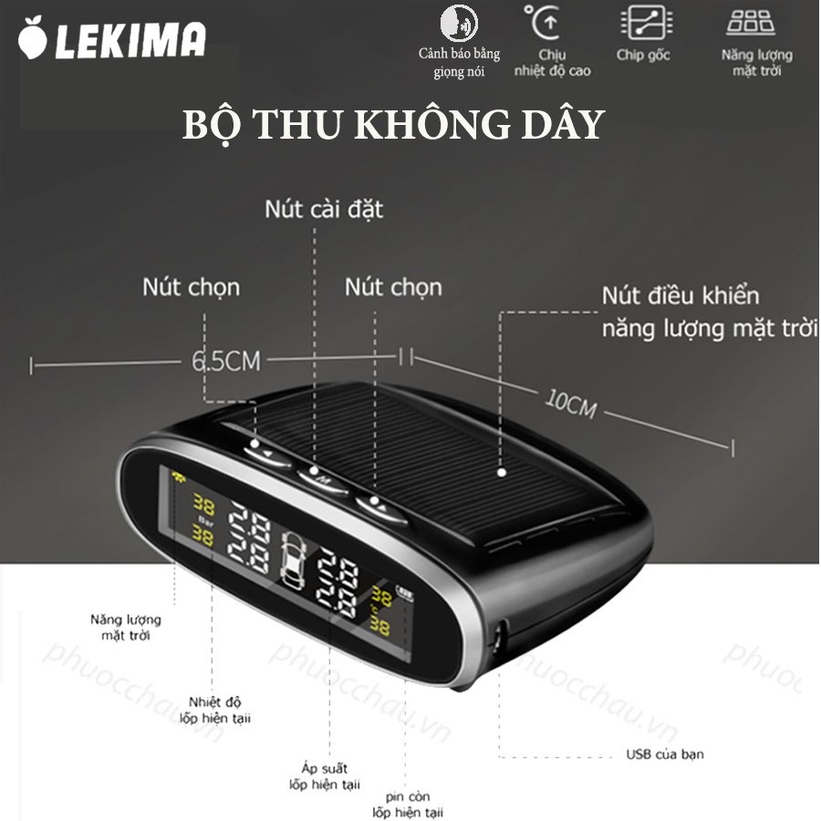 Cảm Biến Áp Suất Lốp Ô Tô LEKIMA LTP4116E, Van Ngoài, Chất Lượng Cao, Mẫu Mới 2022