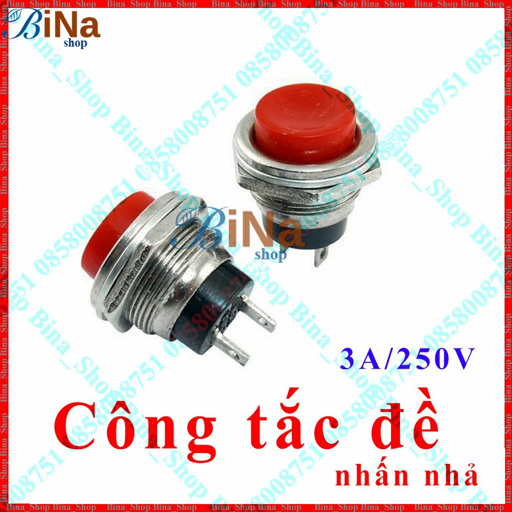 Công tắc đề nhấn nhả 19mm vỏ sắt