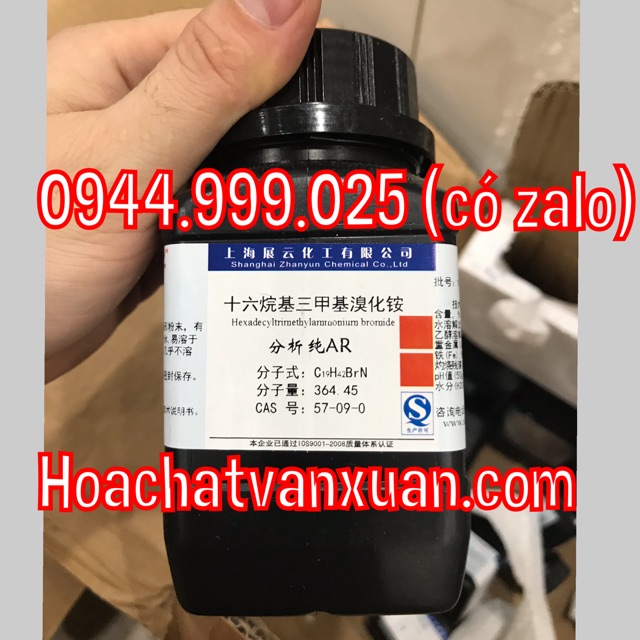 Hóa chất Cetyltrimethylammonium Bromide CAS 57-09-0 Hexadecyltrimethylammonium bromide CTAB lọ 100g