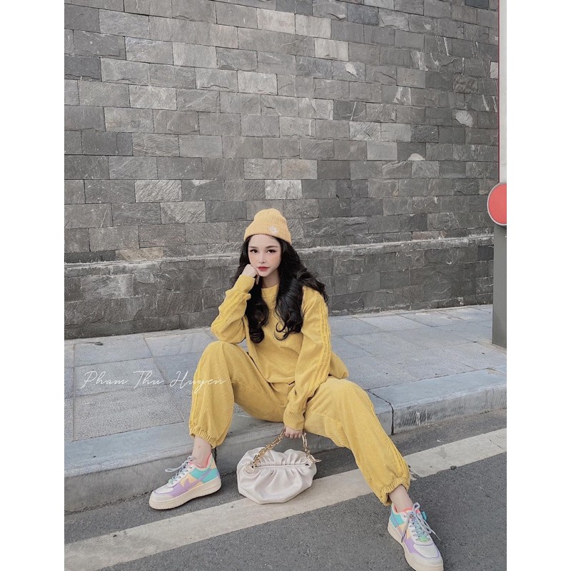 Bộ thể thao Nhung gân .