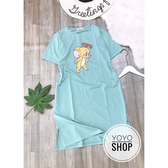 Đầm bigsize dáng suông thun thái form rộng dưới 70kg | BigBuy360 - bigbuy360.vn