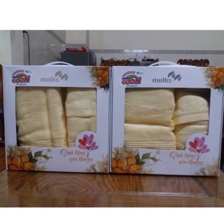 BỘ 3 KHĂN TĂM, KHĂN RỬA MẶT, KHĂN TAY MOLLIS