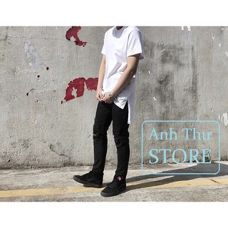 [VẢI XỊN+KÈM HÌNH THẬT] Áo thun Longtee NAM NỮ sole xẻ tà màu trắng size M<L<XL