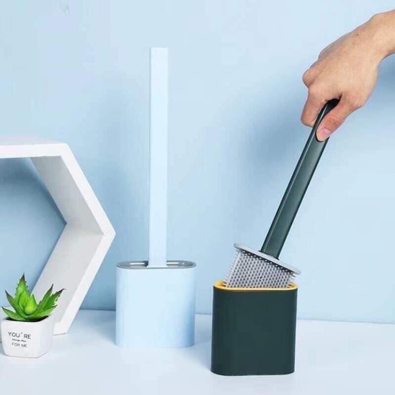 CHỔI CỌ TOILET SILICON, CỌ BỒN CẦU KÈM HỘP SIÊU TIỆN DỤNG