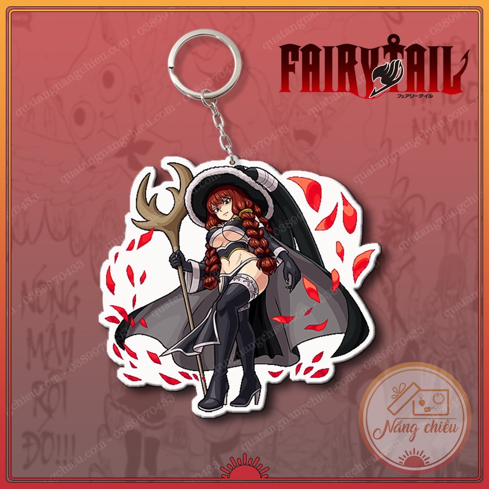 Móc Khóa Dày In Sắc Nét 2 Mặt Chibi Anime Hội Pháp Sư - Fairy Tail ☘️Quà Tặng Nắng Chiều☘️