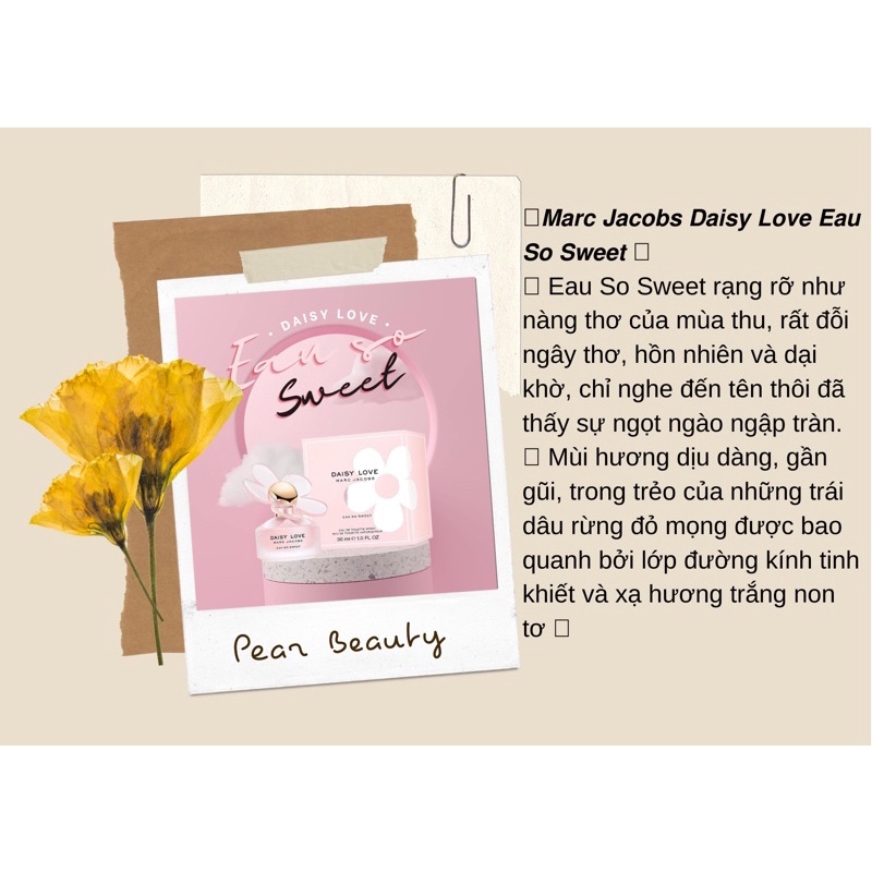 [Chính hãng] Nước hoa Daisy love Sweet (mẫu dùng thử 2ml 5ml 10ml)