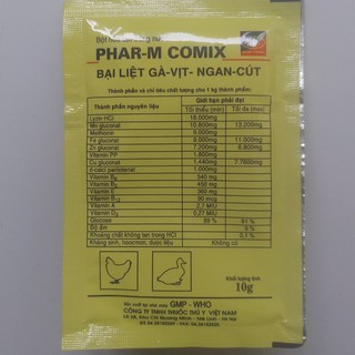 PHAR-M COMIX hỗ trợ bại liệt gia cầm gói 10g