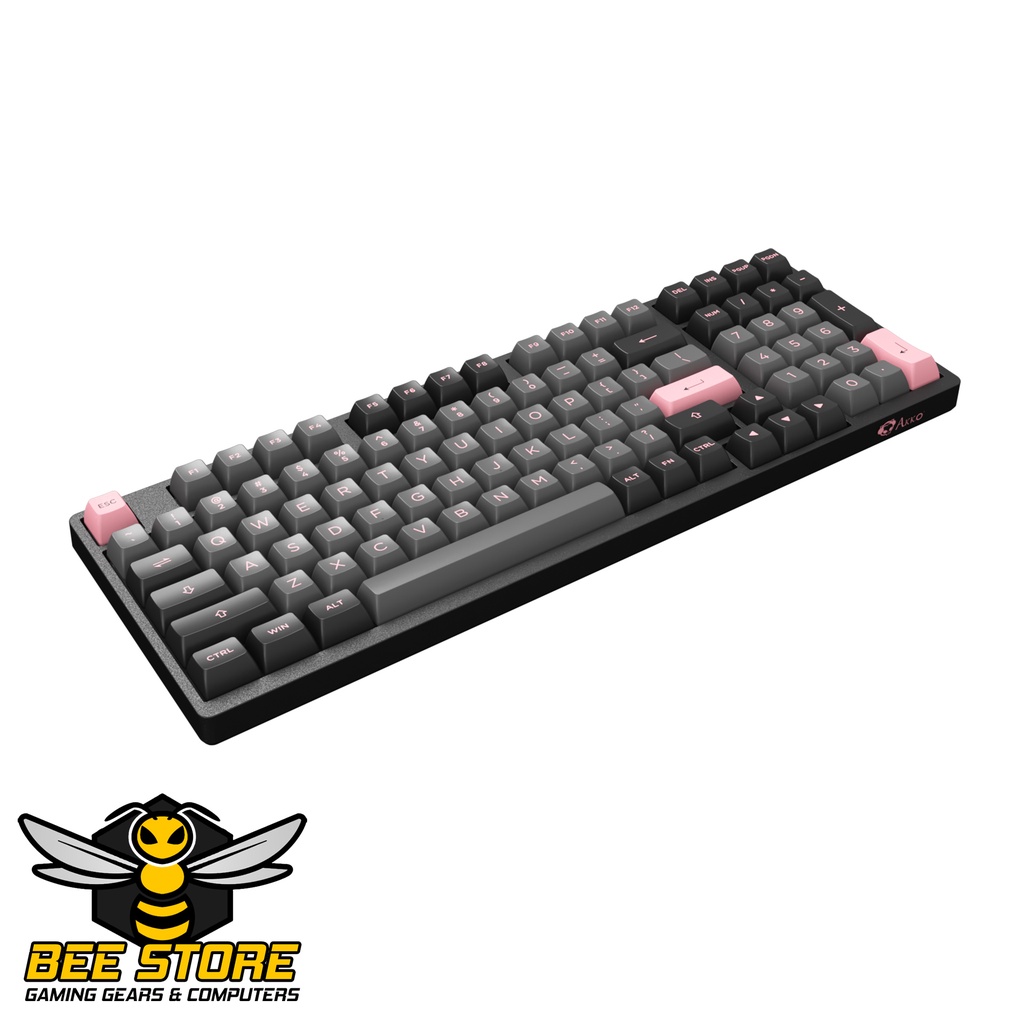 Bàn phím cơ AKKO 3098 Black Pink - Công nghệ Hotswap - Foam tiêu âm - Hàng chính hãng bảo hành 12 tháng
