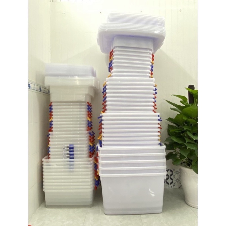Thùng Nhựa Vuông Đựng Đồ Đa Năng Có Bánh Xe Việt Nhật 30L / 55L/ 75L/85L/90L