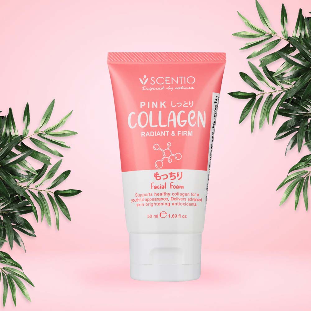 Sữa rửa mặt dưỡng trắng và săn chắc da Scentio Pink Collagen 50ml