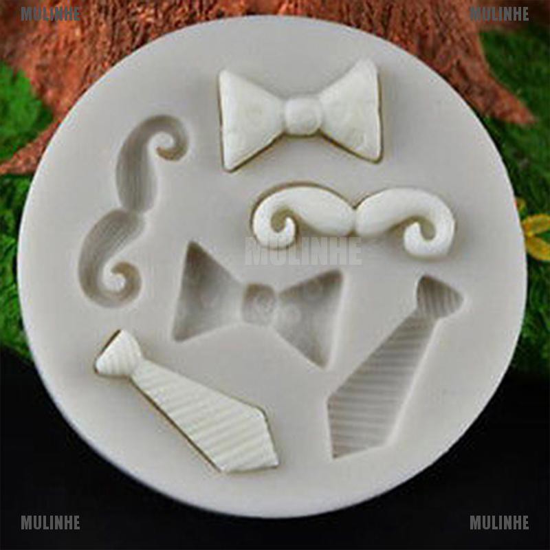 Khuôn Silicone Tạo Hình Râu Nơ Trang Trí Bánh