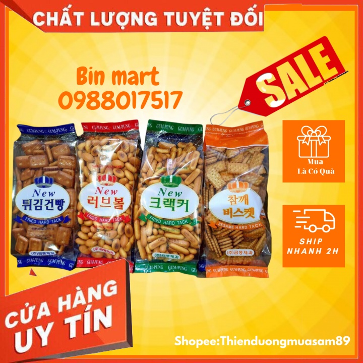 Bánh quy lúa mạch New Cracker Geum Pung 4 vị Hàn Quốc 250g