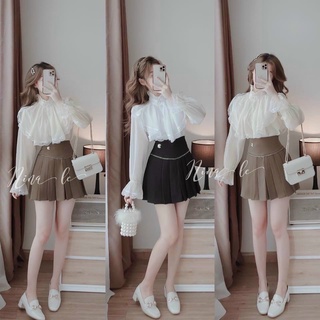 Chân Váy Ngắn Ly To Kèm Dây Xích Cá Tính Cao Cấp Freeship,Chân Váy Nữ Ngắn Lưng Cao Xu Hướng Thời Trang Của Châu Á Hot