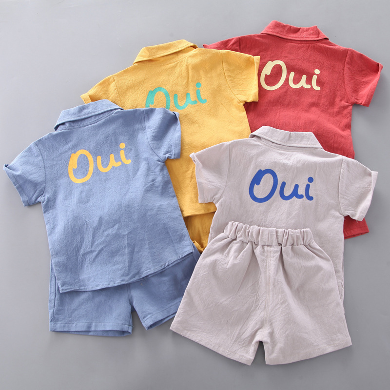 Set Đồ 2 Món Gồm Áo Tay Cộc Màu Trơn + Quần Ngắn Thời Trang Hàn Quốc Cho Bé Trai / Gái