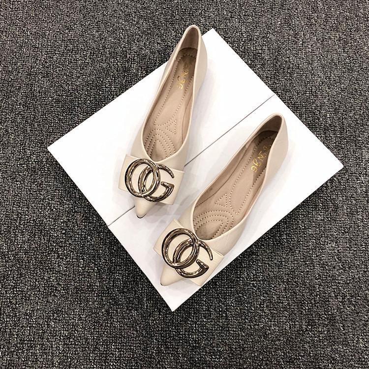 Giày Búp Bê Da Mềm Mũi Nhọn Có Size Lớn 32-44 Cao Cấp Thời Trang Dành Cho Nữ