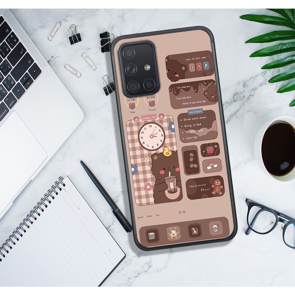 ỐP LƯNG SAMSUNG A31 - A51 - A71 - M51 , IN HÌNH GẤU NÂU CHOCOLATE ĐÁNG YÊU.
