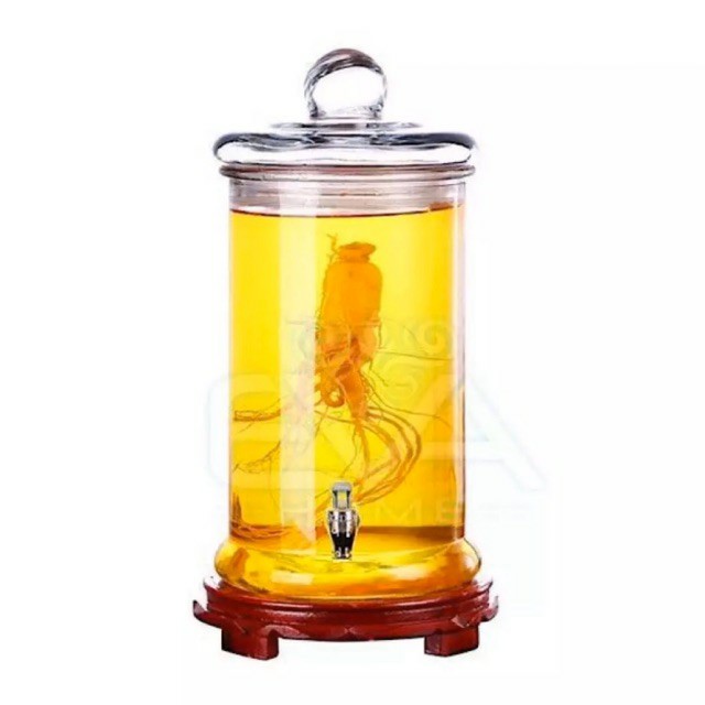 BÌNH NGÂM RƯỢU THỦY TINH TRỤ TRƠN  5 LÍT( CÓ VAN &amp; KHÔNG VAN)