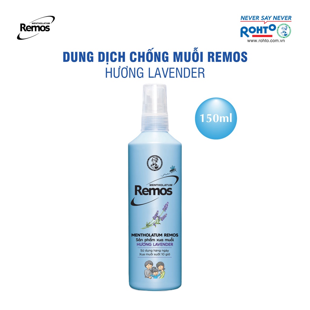 Dung dịch chống muỗi Rohto Metholatum Remos Hương Lavender 150ml