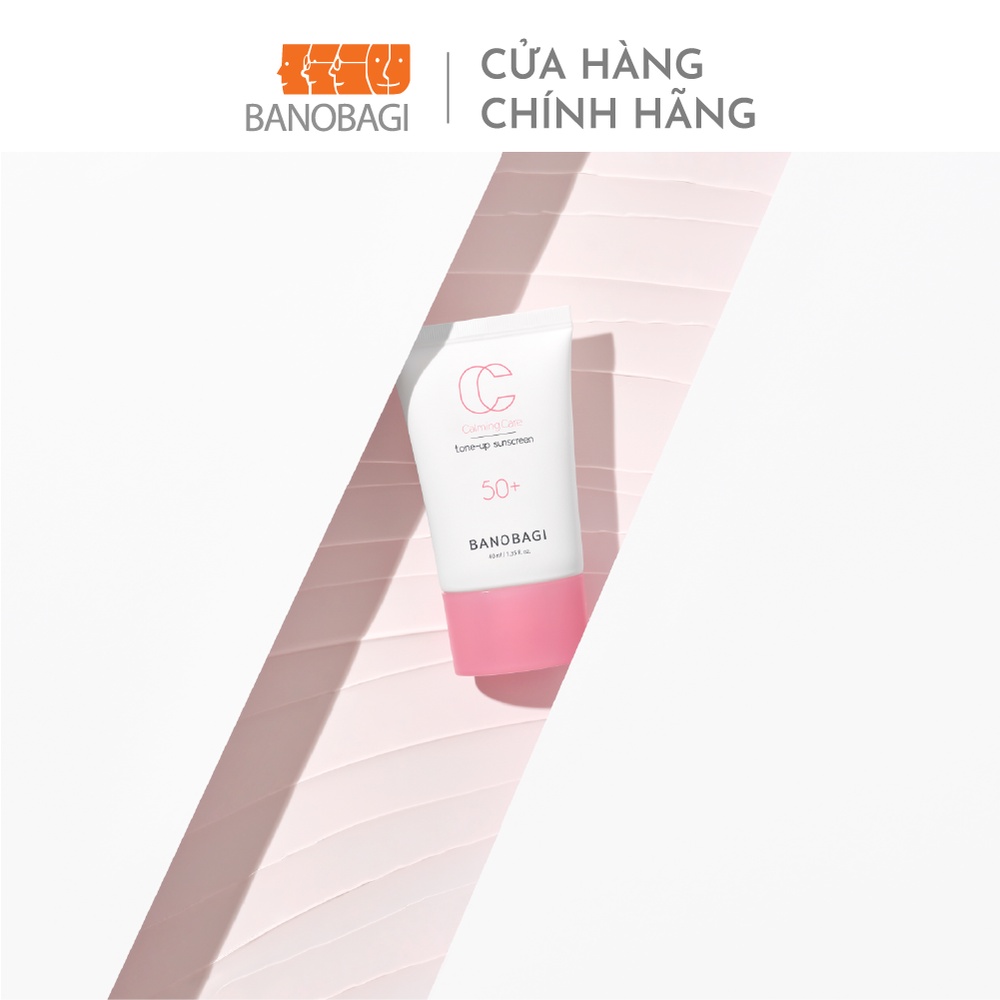 [MUA 1 TẶNG 1] Kem Chống Nắng Nâng Tone Trắng Hồng BANOBAGI Calming Care Tone Up Sunscreen 40ml