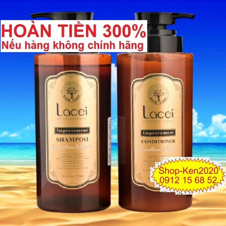 Cặp dầu gội xả hoàn hình Lacei Improvement 750ml x2