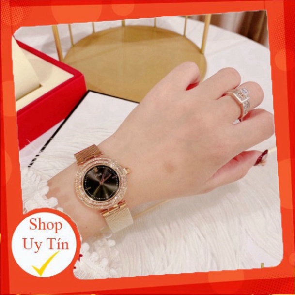 Đồng hồ nữ Dior dây mành mặt tròn hợp kim ko rỉ hợp trend thời trang giới trẻ, bảo hành 12 tháng dong ho nu