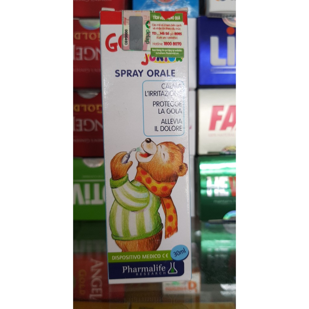 Golanil junior spray orale dung dịch xịt họng chiết xuất từ keo ong