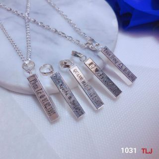 Dây chuyền  bạc mặt khối chữ nhật đặc khắc tên theo yêu cầu (CÓ ẢNH THẬT VÀ FEEDBACK CỦA KH)