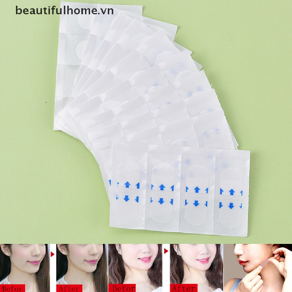 [Hàng mới về] 40 Miếng băng keo nâng cơ mặt tạo hình chữ V vô hình không dễ lộ