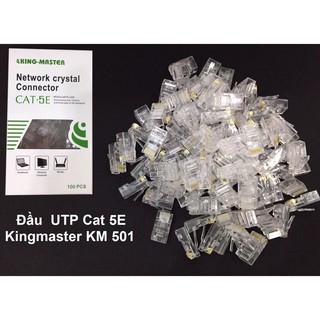ĐẦU BẤM MẠNG UTP CAT 5 NHỰA KM 501 VÀ BỌC NHÔM CHỐNG NHIỄU STP KM 511 KINGMASTER