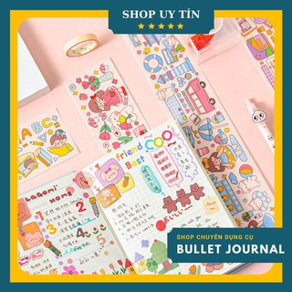 Sticker hình dán bé gái dễ thương phù hợp trang trí sổ làm dụng cụ bullet journal hình dán đẹp