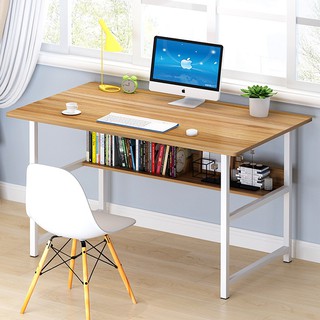 Bàn làm việc chân sắt sơn tĩnh điện SK06 có kệ sách phía dưới kích thước 80x40