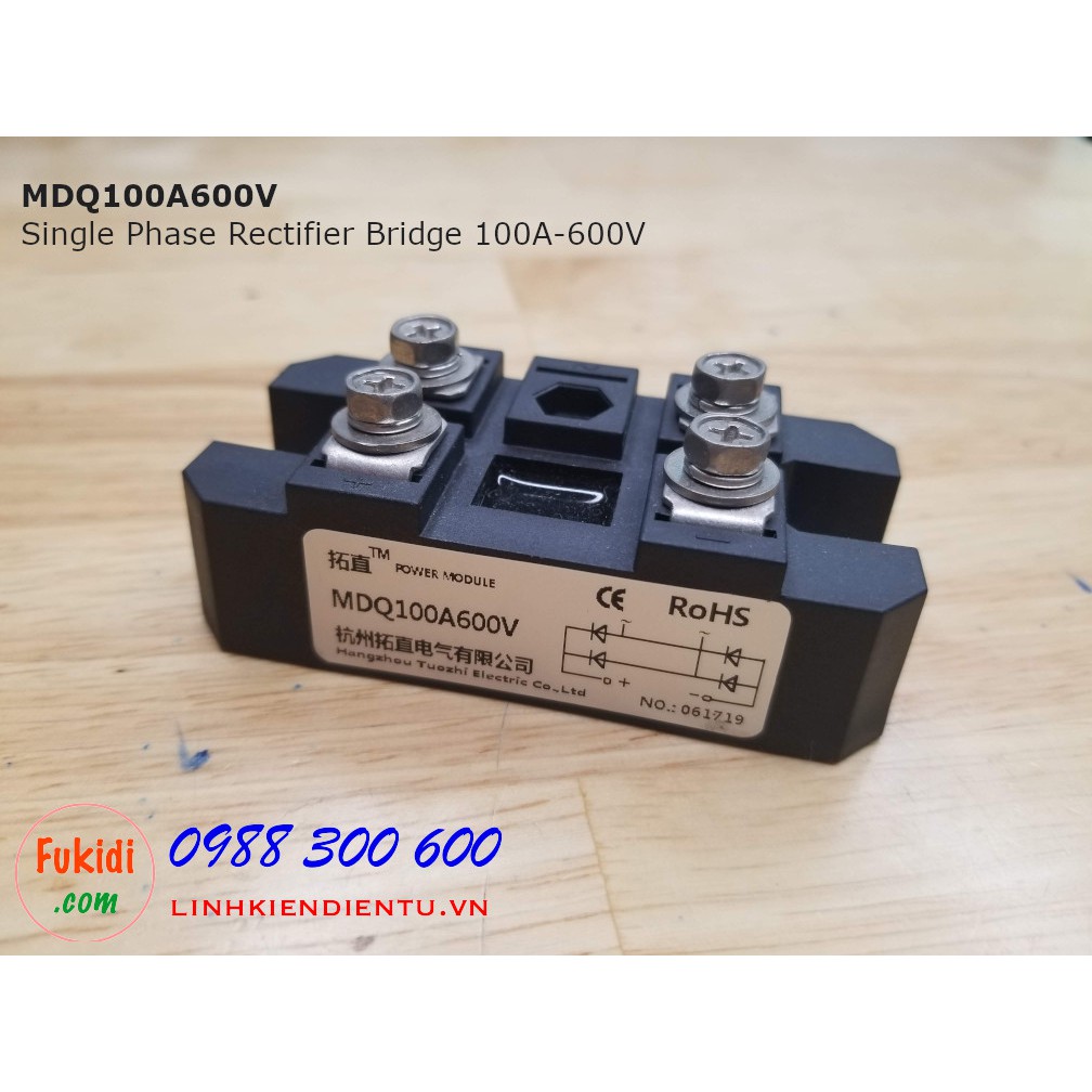 Diode cầu chỉnh lưu một pha 100A 600V MDQ100A600V