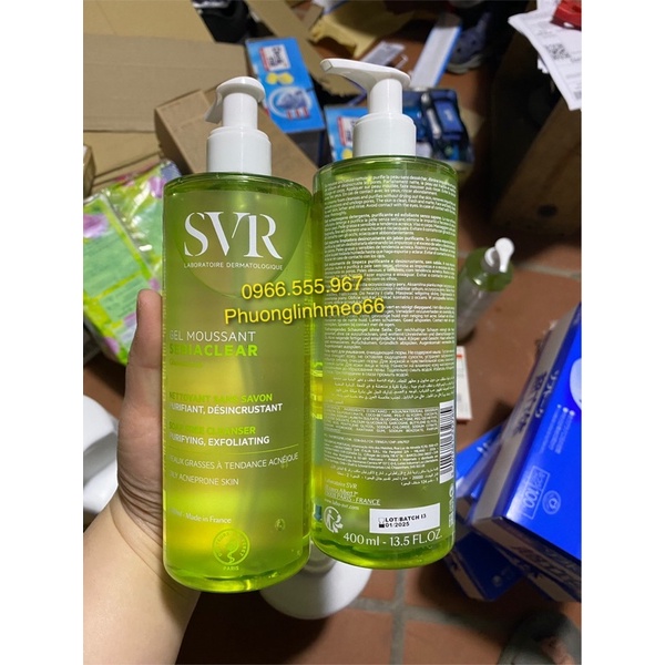 Sữa rửa mặt SVR sebiaclear Gel Moussant 400ml