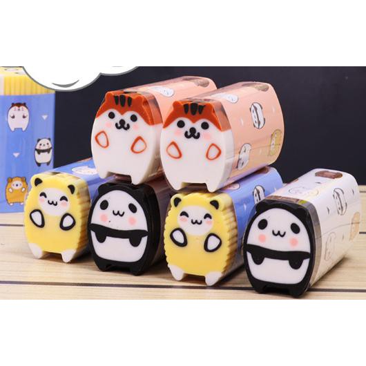 Tẩy dài shiba gấu trúc T76 gôm cute tẩy dễ thương