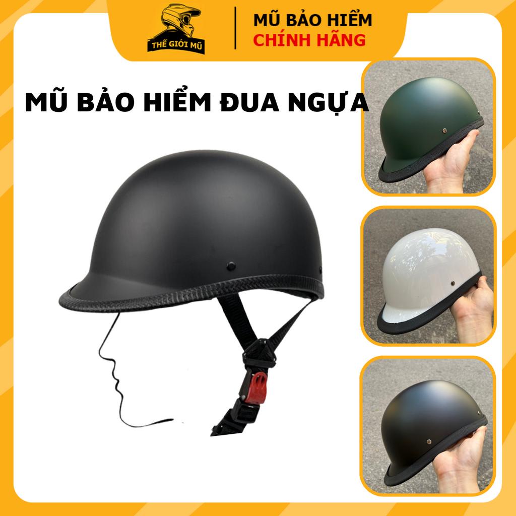 Mũ bảo hiểm nửa đầu đua ngựa gọn nhẹ(tặng hình dán stiker),nón bảo hiểm thời trang thể thao nam nữ cá tính_thế giới mũ