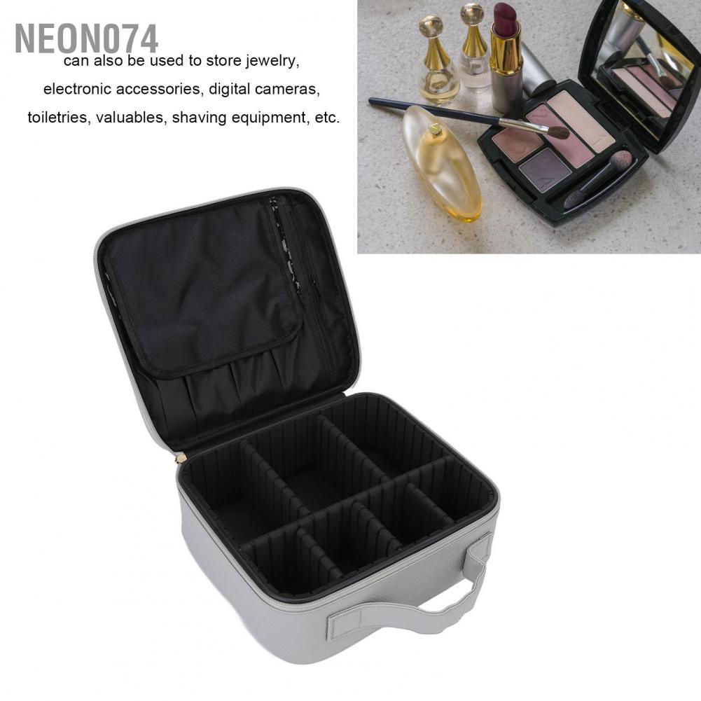 Neon074 Toiletry Bag Multifunction Large Capacity Durable Washable Portable Soft Handle Makeup Travel for Jewelry Túi đựng mỹ phẩm