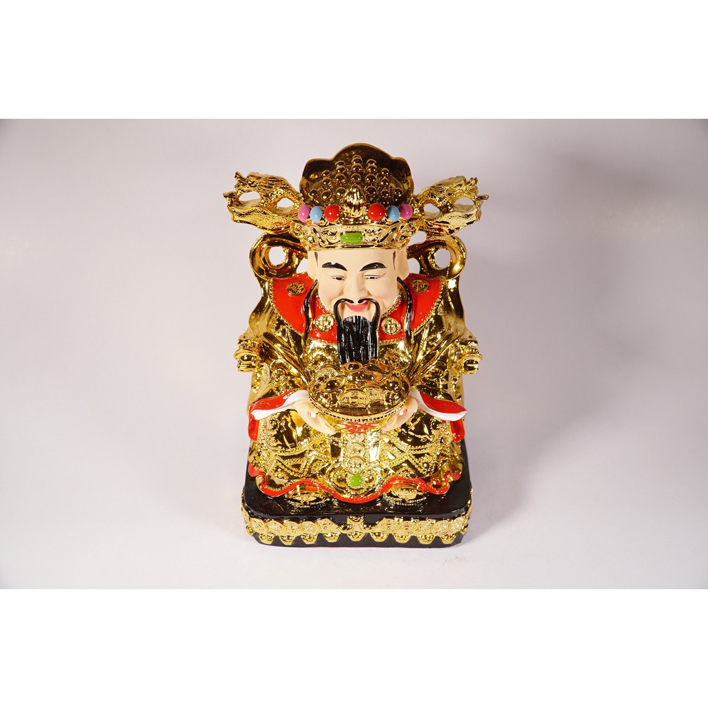 Tượng Thần Tiền Thần Tài xi mạ vàng chiêu tài cầu lộc đẹp rực rỡ - Nhiều cỡ | BigBuy360 - bigbuy360.vn