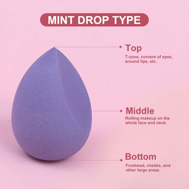 Set 3 Mút Trang Điểm Ướt Và Khô Hình Quả Trứng Kèm Hộp Đựng Đựng Tiện Lợi