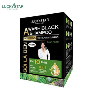 Gội Là Đen Cao Cấp (Hộp 10 Gói) - Lucky Star
