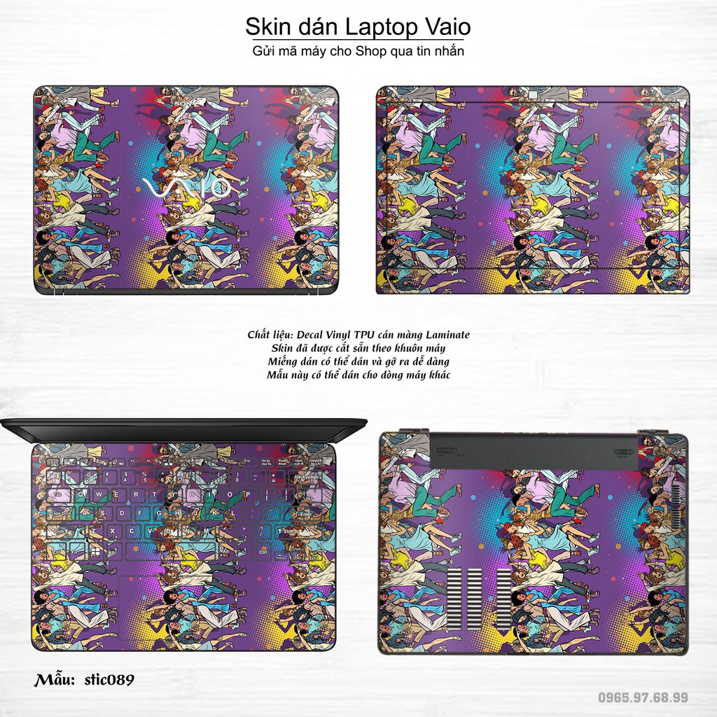 Skin dán Laptop Sony Vaio in hình Hoa văn sticker _nhiều mẫu 15 (inbox mã máy cho Shop)
