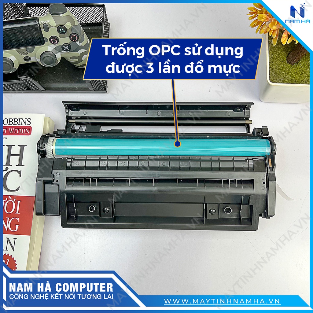 Hộp mực máy in 2900 3000 Có NÚT NẠP MỰC và NÚT XẢ MỰC THẢI dễ dàng đổ mực 12A