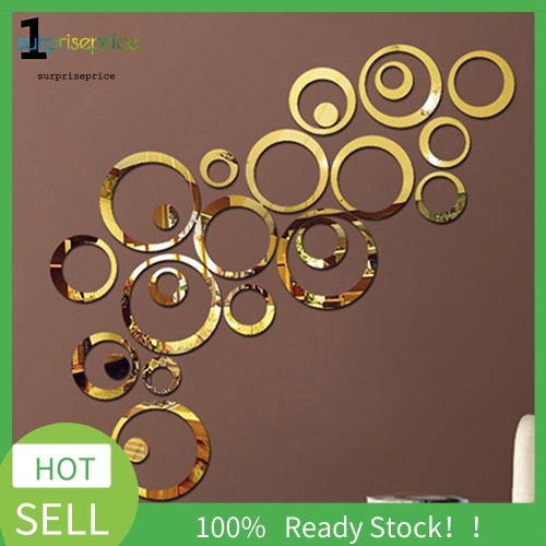 Miếng Dán Tường Tráng Gương Hình Tròn 3D DIY Trang Trí Nhà Cửa/SPA