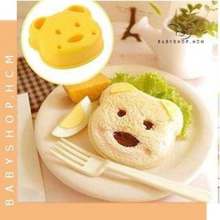 Khuôn bento ép bánh mì sandwich ,cơm hình Gấu hàng xuất Nhật